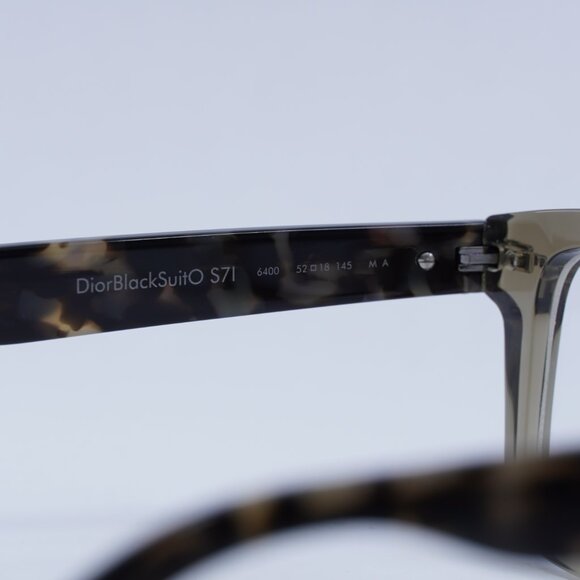 Dior DIORBLACKSUITO S7I 6400 Eyeglasses Shiny Brown 52mm Square Frame - Picture 8 of 10